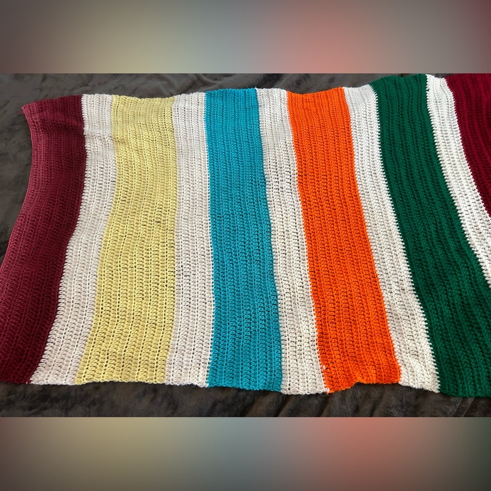 Crochet throw blanket